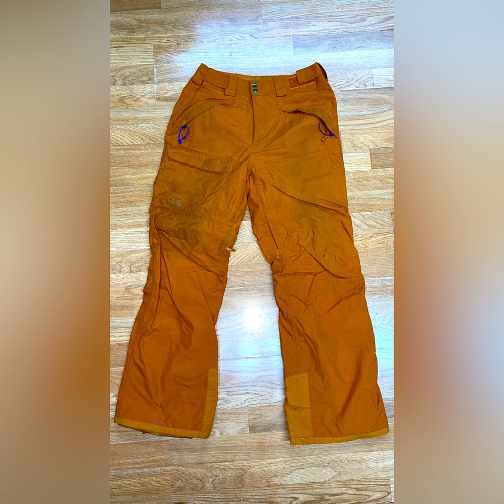 Womens The North Face Freedom Insulated Waterproof Snow Ski Pants - burnt Org MD